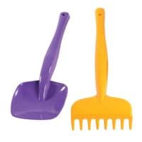 Игрушка для песка Tigres Лопатка и грабли большие бирюзово-розовый (39632)