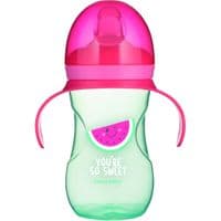 Поїльник-непроливайка Canpol babies So cool із силіконовим носиком 270 мл Рожевий (57/304_pin)