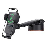 Автомобильное крепление-зарядка 15W для смартфона 4.7-7.5" (На присоску) Baseus Черное