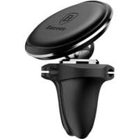 Автомобільне кріплення для смартфона with cable clip (На решітку) Baseus Чорний