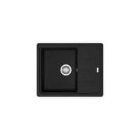 Мийка кухонна Franke Basis, фраграніт, прямокутник, з крилом, 620х500х200мм, чаша - 1, накладна, BFG 611-62, чорний матовий