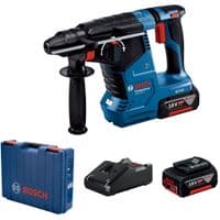 Перфоратор Bosch GBH 187-LI Professional акумуляторний, 2*18 В 5 Аг, SDS-Plus, 2.4 Дж, 980 об/хв, кейс, 2.9 кг