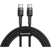 Кабель для передачи данных USB-C на USB-C 1,0 м 3A 60 Вт Cafule Black Baseus (CATKLF-GG1)