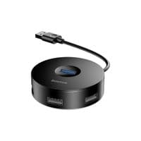 Адаптер Hub Baseus Round box HUB (USB3.0 на USB3.0*1+USB2.0*3) Черный (CAHUB-F01)