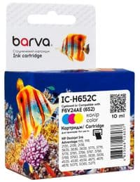 Картридж HP №652 (F6V24AE), Color, DJ Ink Advantage 1115/2135/3635/3835, 10 мл, Barva (IC-H652C)