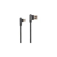 Кабель угловой USB 2.0 A-папа/C-папа, 1 м, премиум, 2.1 А