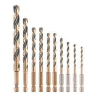 Набор сверл DeWALT по металлу EXTREME Black & Gold, HSS-G, 10 шт, tough case (DT20620)