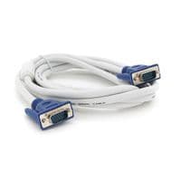Кабель VGA - VGA 3.0 м Merlion, VGA 3+4 3m, male to male (папа-папа), 1 феррит, бело-синий, пакет