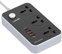 Фільтр мережевий 2 м LDNIO SC3412, 3 Розетки + 4 USB, 2 м, перетин 3х0,75 мм, Black, Box