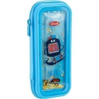 Пенал Cool For School акваріумний 1 відділення з органайзером блакитний (QT-5766-LightBlue)
