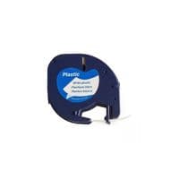 Етикетка самоклеюча UKRMARK RRL-D-91201-BK/WT, сумісна з DYMO 91201/S0721610, для серії LT. 12мм х 4м. black on white (RRL-D-91201-BK/WT)