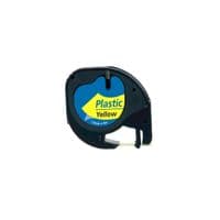 Етикетка самоклеюча UKRMARK D-91202-BK/YE, сумісна з DYMO 91202/S0721620, для серії LT. 12мм х 4м., black on yellow (D-91202-BK/YE)