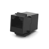 Модуль Keystone проходной в рамку 1+1 RJ45 кат.5E UTP, Black Voltronic (30343)