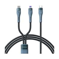 Дата кабель USB-C на USB-C + Lightning 1.3м Azeada PD-B73th 27W/100W передача данных черный Proda (PD-B73th-BK)