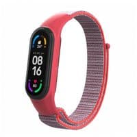 Ремешок для фитнеса браслета Armorstandart нейлоновый для Xiaomi Mi Band 7/6/5/4 Grey/Red (ARM67853)