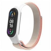 Ремешок для фитнеса браслета Armorstandart нейлоновый для Xiaomi Mi Band 7/6/5/4 White/Red (ARM67846)