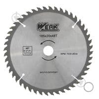 Диск пильний Werk по дереву - 185х20 48 зуб. (118498)
