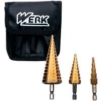 Набор сверл Werk ступенчатых 3 предмета, 4-12, 4-20, 4-32 мм (107685)