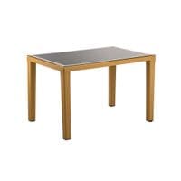 Стол садовый Tilia Antares 80х120 см outglass, ножки пластиковые, кофейный (10772)