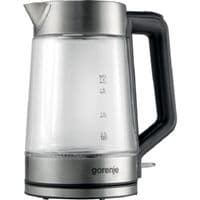 Электрочайник Gorenje K17GED, Steel, 2200W, 1.7л, стекло/нерж сталь, индикатор уровня воды