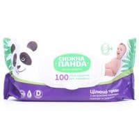 Детские влажные салфетки Снежная Панда для младенцев Целебные травы, 100 шт. (4820183970459)