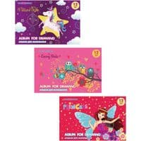 Альбом для малювання Cool For School на скобі For Girls, 12 аркушів (CF60901-09)