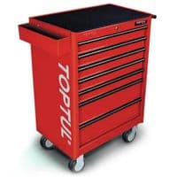 Тележка с инструментом Toptul в инструментальной тележке 7 секций 227 ед. красная (GCAJ0018)