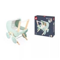 Тележка Janod для куклы мятная