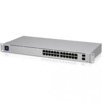 Ubiquiti UniFi Switch 24 is a fully managed Layer 2 switch with (24) Gigabit Ethernet ports and (2) Gigabit SFP ports for fiber connectivity