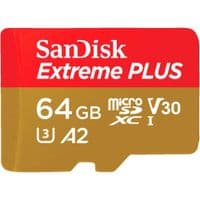 SanDisk Extreme PLUS microSDXC 64GB + SD Adapter + 2 years RescuePRO Deluxe up to 200MB/s & 90MB/s Read/Write speeds A2 C10 V30 UHS-I U8, EAN: 619659189150