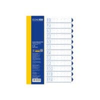 Роздільник сторінок Economix А4 пластик, 12 розділів, кольоровий (E30808)