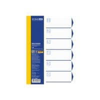 Роздільник сторінок Economix А4 пластик, 6 розділів, кольоровий (E30806)