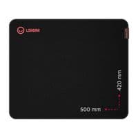 Lorgar Main 325, килимок для ігрової миші, точна поверхня керування, червона антиковзаюча гумова основа, розмір: 500 мм x 420 мм x 3 мм, вага 0,4 кг