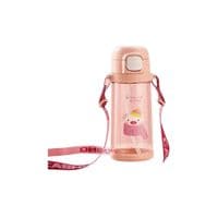 Пляшка для води Casno 690 мл KXN-1219 Рожева Свинка з соломинкою (KXN-1219_Pink)