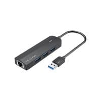 Хаб USB 3.0 -> 3хUSB 3.0/RJ45 Gigabit чорний Vention