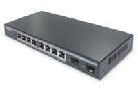 Комутатор DIGITUS 8 Port Gigabit PoE Switch + 2-port SFP, 86W PoE budget, L2 managed
