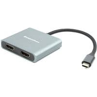 Адаптер USB Type-C на 2x HDMI, 4K, 60Hz PowerPlant (CA913831)