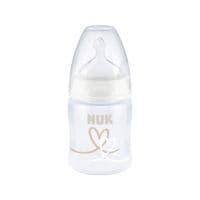 Бутылочка для кормления Nuk First Choice Plus Сердца 150 мл Бежевая (3952402)