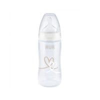 Бутылочка для кормления Nuk First Choice Plus Сердца 300 мл Бежевая (3952398)