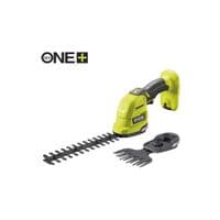 Ножницы аккумуляторные для травы Ryobi RY18GSA-0 + насадка-кусторез, ONE+ 18 В, лезвие 20 см, (без АКБ и ЗУ)