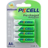 Аккумулятор PkCell AA R6 NiMH 2600mAh*4 (PC/AA2600-4BA)