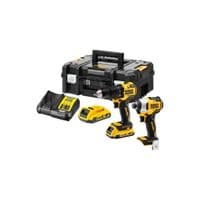 Набор электроинструментов DeWALT 2 ед. 18 В XR Li-lon, вес 5.9 кг, кейс TSTAK, 2 АКБ и ЗУ (DCK2062D2T)
