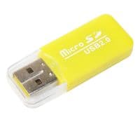 Card Reader внешний Merlion CRD-1VL, M2/microSD, Yellow