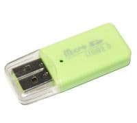 Card Reader внешний Merlion CRD-1GR, M2/microSD, Green