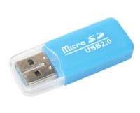Card Reader внешний Merlion CRD-1BL, M2/microSD, Blue