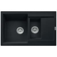 Кухонная мойка Franke Maris MRG 651-78/114.0631.461/две чаши/фрагранит/антибактериальная защита/780х500х200(130)/врезная/черный матовый