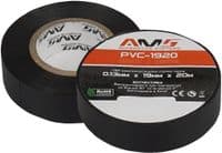 Изоляционная лента AMS 0,13 мм*19 мм*20 м matte black PVC PVC-1920 (AMSPVC-1920)