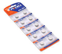 Батарейки AG3/LR41, PKCELL, 10 шт, Blister (AG3-10B)