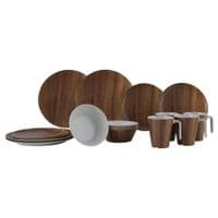 Набор туристической посуды Gimex Tableware Nature 16 Pieces 4 Person Wood (6913100)