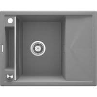 Мойка кухонная Deante Magnetic, гранит, прямоугольная, с крылом, 640х500х219мм, чаша - 1, врезная, серый